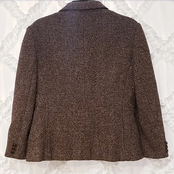 Vintage Anne Klein Brown Tweed Blazer - Picture 2 of 6